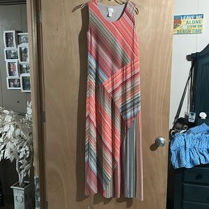 Chico's Pink and Orange Sleeveless Sundress